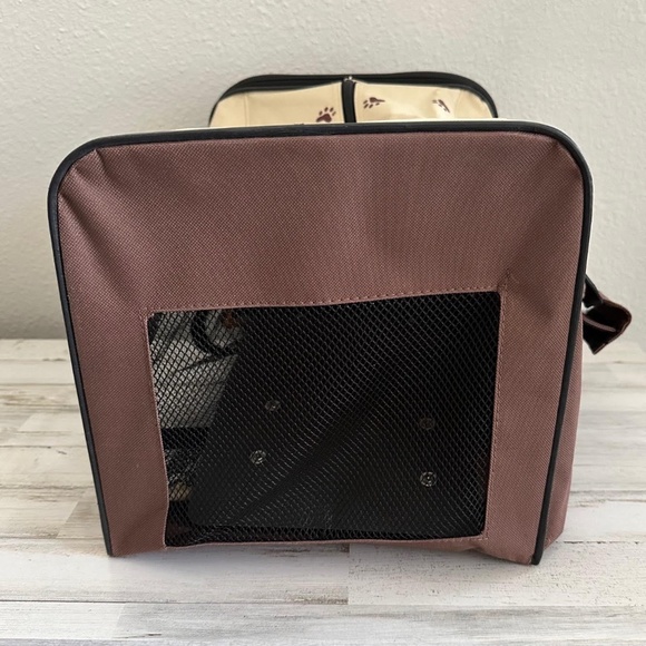 Dog & Cat Traveling Carrier with Wheels Paw Print Pet Travel Bag - Picture 7 of 16